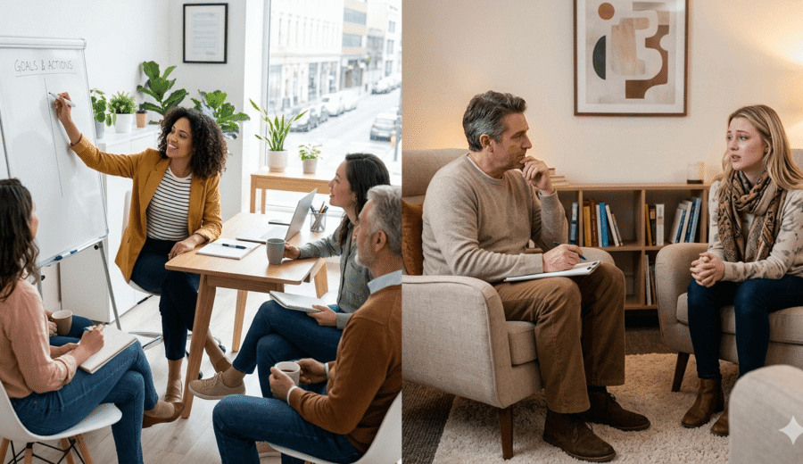 life coach vs therapy